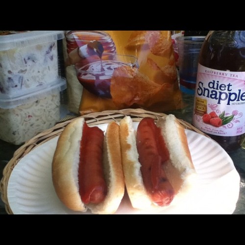 God Bless America 🇺🇸 #hotdogs #America #bbq  (Taken with instagram)