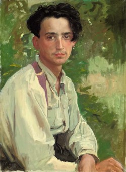 thetoddster:   Konstantin Somov (Russian, 1869-1939) Portrait of Vladimir Aleksandrovich Somov, the artist’s nephew 1925. Oil on canvas. Sold at Christie’s, London, 29 November 2006.  
