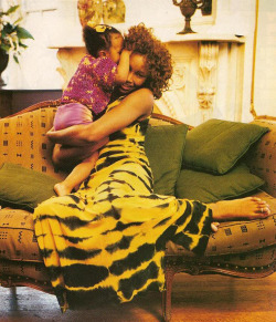 modelsofcolor:  Beverly and her daughter Cairo for Essence magazine, May 1996