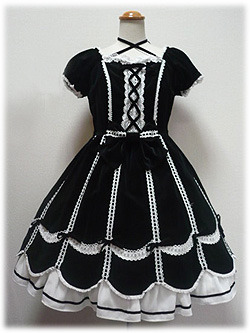 calantheandthenightingale:    Black Dresses, Series XIV: Black OPs and JSKs with White Lace, part I by Angelic Pretty  These sets are going to be too much fun <3   OH MY LORD CRY