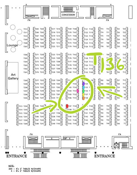 guys i got my fanime table assignment! also please check out the rest of these guys when you come by, they are all incredible artists (and good pals!!!) Juno T134 Pepper-Tea T135 me!! T136 Jillycube T137 Ethe T138 Fayren T153 Gem2niki T187 ——&