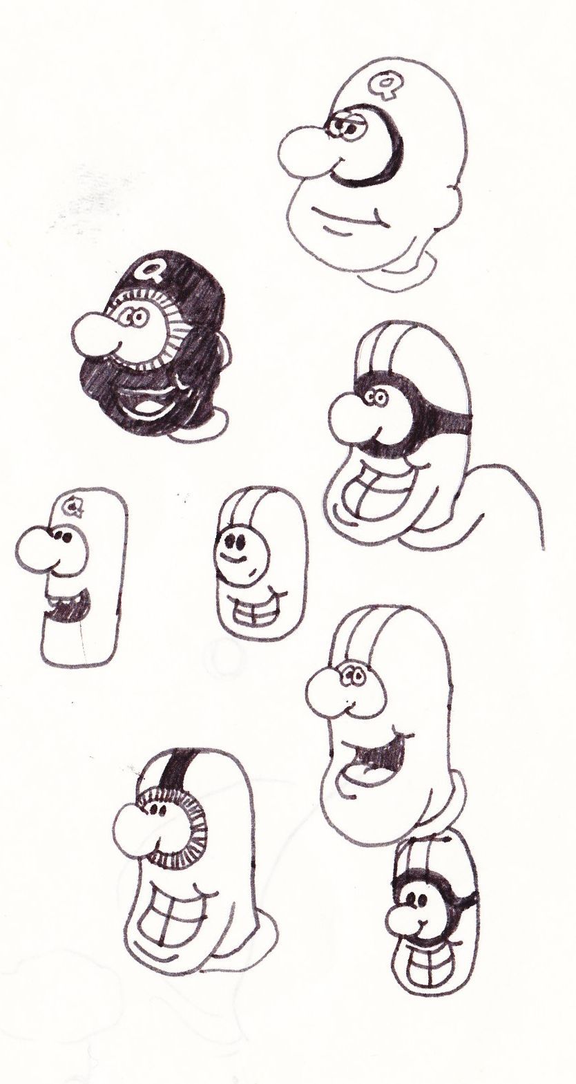 Super Q Head Sketches from a brief (and unsuccessful) revival attempt in 1980.