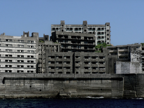     Hashima Island, Nagasaki, Japan. This former coal mining facility once housed thousands of worke