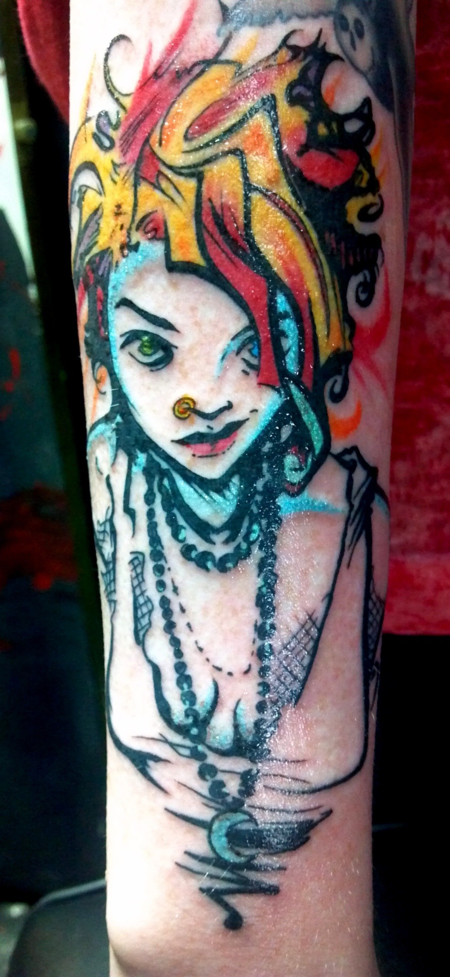 Christel Perkins  this is suzannes tattoo of Death from the Sandman