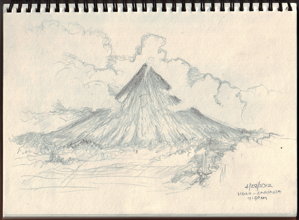 Visoliloquy — Pencil sketch of the beautiful Mayon volcano done...