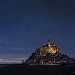 allthingseurope:  Mont-St-Michel at night