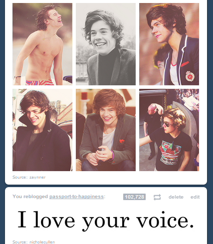 one-direction-prints:  la la la your voice is flawless Harry :X 