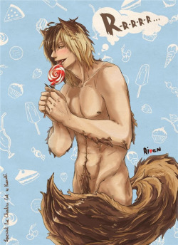 Fuck-Yeah-Boys-Love:  Werewolf Boy Eating Candy Find It Here »»»»&Amp;Gt; Http://Kan-Z-Z-Z-Aki.deviantart.com/Art/Sweet-Werewolf-292237417