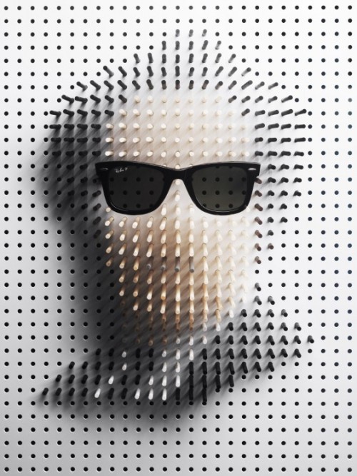 The Kings of Cool ~ Pin ArtPortraits of celebrities made entirely out of wooden pegs and strategic l