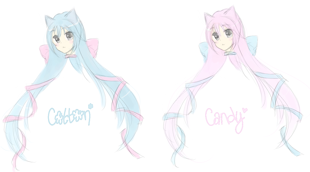 My new twin OC&rsquo;s Cotton &amp; Candy! Twin cat girls! I plan I guess