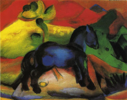 &ldquo;The Little Blue Horse&rdquo; - Franz Marc, 1912 . My Little Pony, 100 years ago. Franz Marc&rsquo;s work is awesome&hellip; i might blog a couple of his really outstanding paintings.