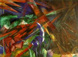 &ldquo;Fate of the Animals&rdquo; - Franz Marc, 1913 .  Franz Marc&rsquo;s best-known painting is probably Tierschicksale (also known as Animal Destinies or Fate of the Animals), which hangs in the Kunstmuseum Basel. Marc completed the work in 1913, when
