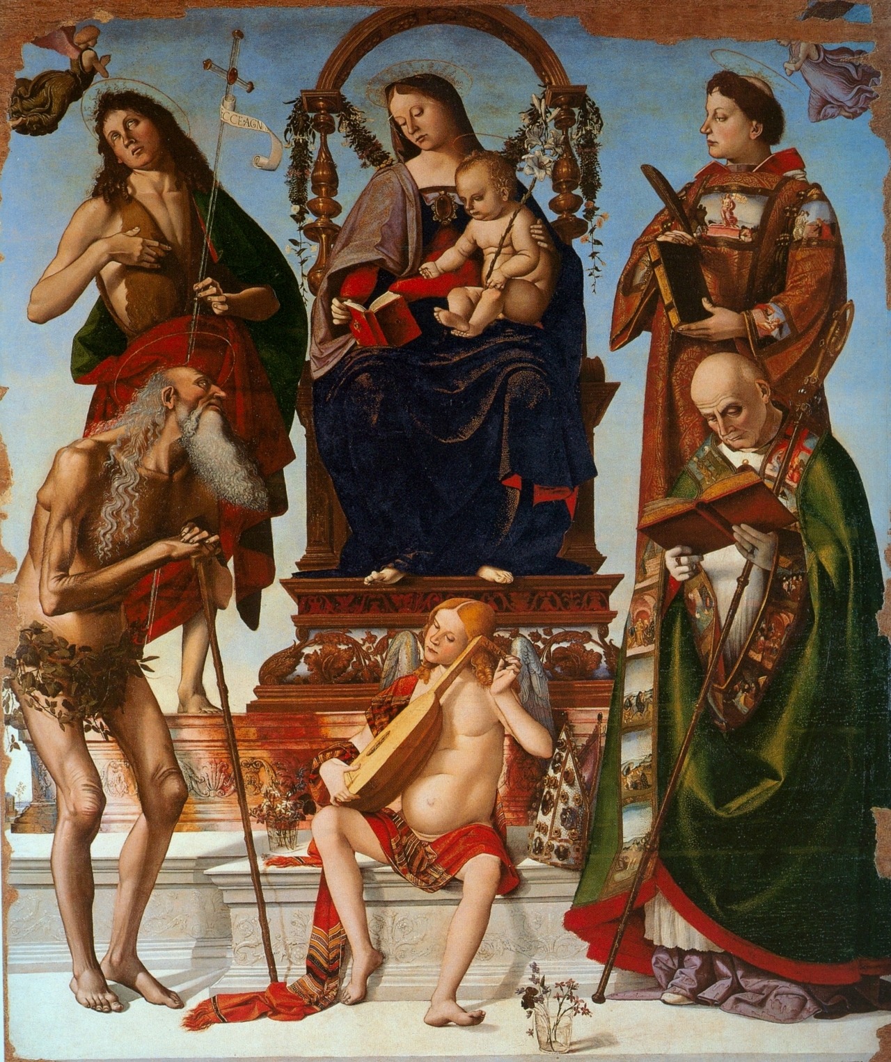 Luca Signorelli (1445 1523), Pala di Sant'Onofrio, olio su tavola (1484)