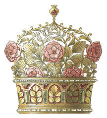 art nouveau crown illustrations 