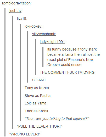 austevennar:silverbatwing:opheliadawnwalker:spookysataan:heyfunniest:Avengers’ New Groove Masterpost