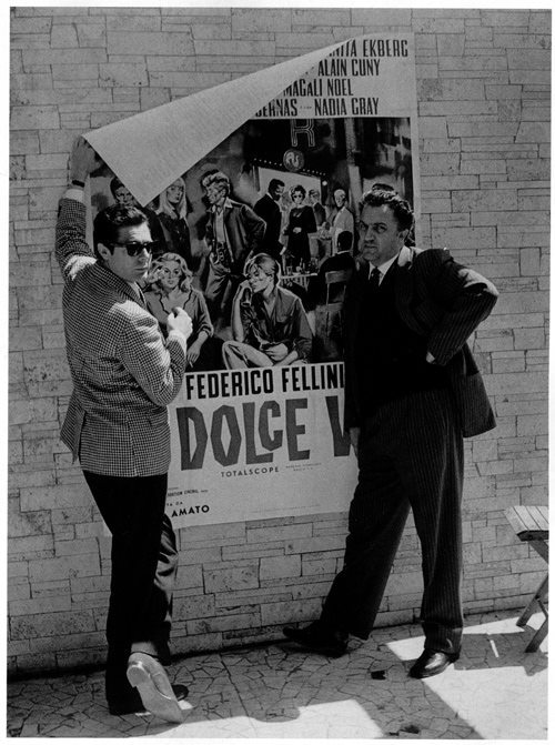 parlourtreats:La Dolce VitaMastroianni, Fellini