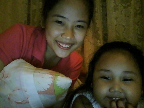 With my super chubby pamangkin, Tamtam. :)