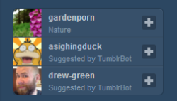 TumblrBot recommended I follow myself&hellip;