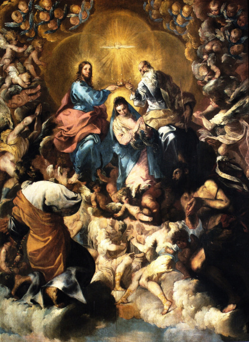 Incoronation of the Virgin, by Francesco Maffei, Chiesa della Beata Vergine del Soccorso, Rovigo.