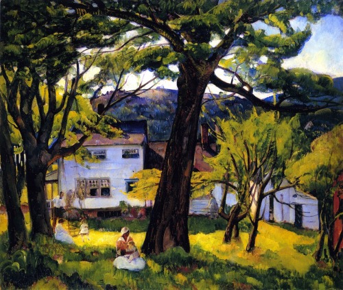 peira:  Leon Kroll:  Summer Days, Camden Maine, The Bellows Family (1916) via The Athenaeum 