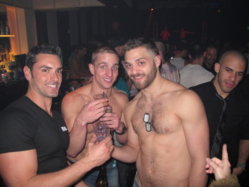 wehonights:  Gay porn comes to West Hollywood:  Jeremy Bilding, Marcus Mojo, Tommy Defendi, & Austin Wilde hanging out in WeHo