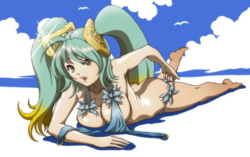 Just Sona getting tanned.