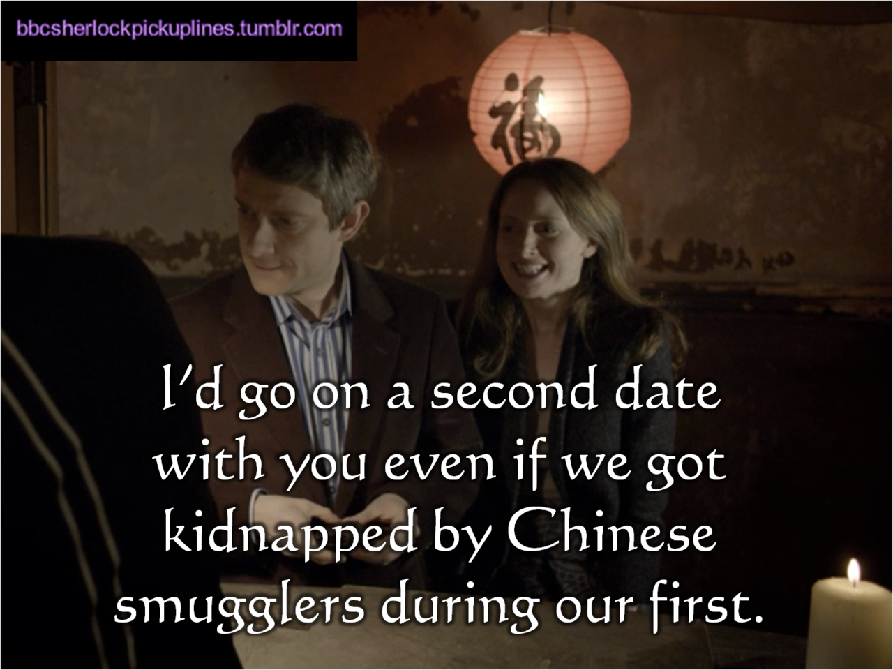 The best of The Blind Banker references, from BBC Sherlock pick-up lines.