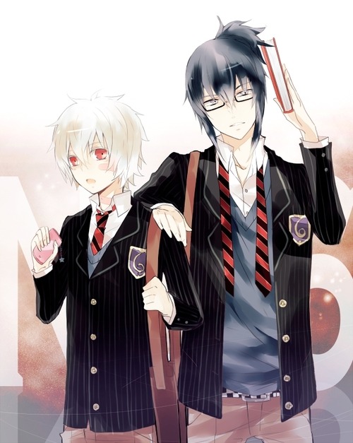 marshmallowpop:  Nezumi and Shion: School Edition! xD  (can’t get enough of these