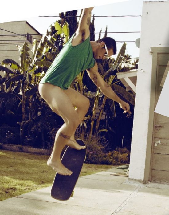 Benjamin Godfre, in his yard at home.