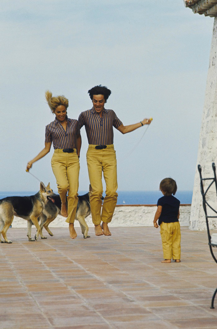 With Nathalie, Anthony and their dogs in Saint-Tropez.