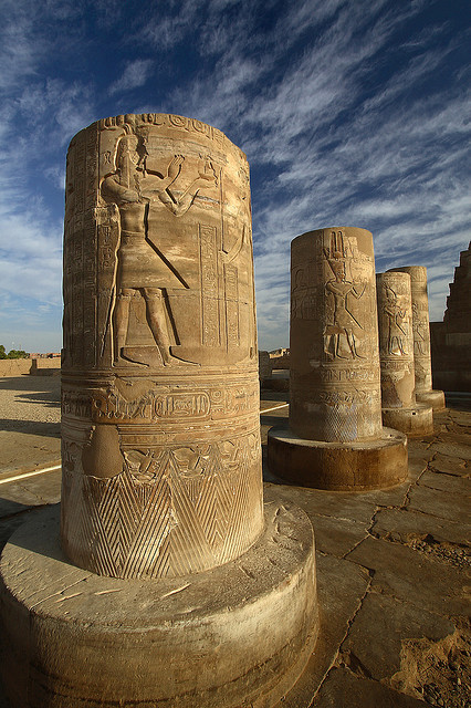 Pillars of Kom Ombo Temple, Egypt (by Dietmar Temps).