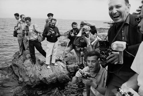 life:  Not published in LIFE: Photographers having a grand ol’ time at Cannes Film Festival, 1962. (Paul Schutzer—Time & Life Pictures/Getty Images) See more photos here.