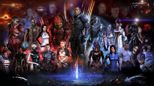 bioware:  Male and Fem Shep Wallpapers!  -by TheJTizzle 