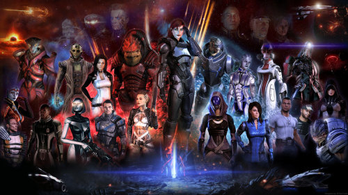 bioware:  Male and Fem Shep Wallpapers!  -by TheJTizzle 