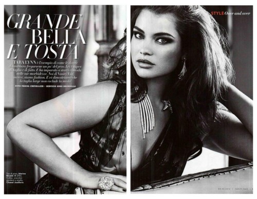 poshshoppe:  We’re Crushin’: Tara Lynn for Vanity Fair Plus size model Tara Lynn featured in May 2012 edition of Italian Vanity Fair. Sneak peak of spreads. Grande Bella E Tosta Vanity Fair Italy, May 2012 Ph. by Pascal Chevallier 