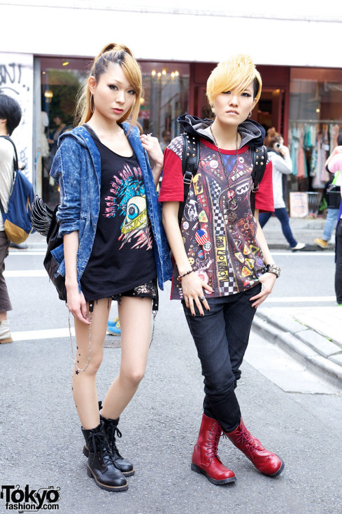 Singers from the J-Pop group Glad Game wearing Galstar, Gilfy, Ghost of Harlem &amp; Glad News in Ha