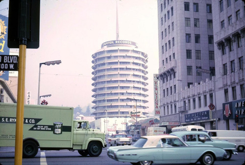 The Capital Records building, 1965.