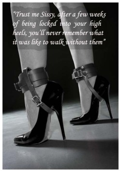 Feminization:  Trust Me Sissy, After A Few Weeks Of Being Locked Into Your High Heels,