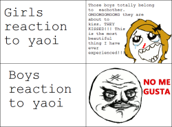 otakuragecomic:  Happens MOST of the time. Notice I said MOST. I know there are yaoi fanboys and girls who hate yaoi 