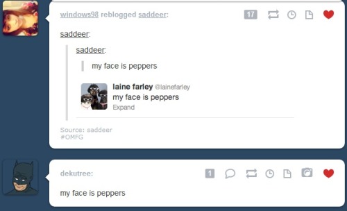 my face is peppers