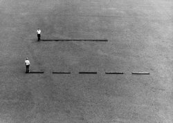 hesdin:  Franz Erhard Walther, ten meters twice (sidesteps), 1977 