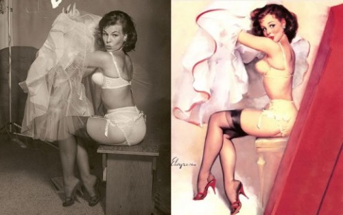 Pin-Up Girls Before and After II, 1950sAll Images by Gil Elvgren