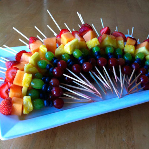 Healthy fruit kabob treat