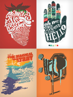  The Beatles Typographic Prints 