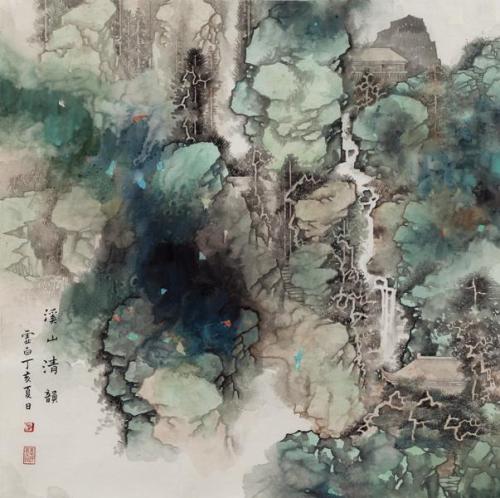 musicbynumbers: ‘clear rhythm of brook and mountain’ by modern chinese ink painter li xu