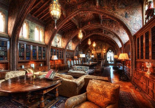 ahousewithoutbooks: The Gothic Study - The Private Library of William Randolph Hearst by Stuck in Cu