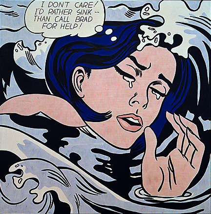 minusmanhattan:  Drowning Girl by Roy Lichtenstein. The Lichtenstein retrospective