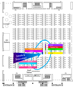 fayren:  artbyfinni:  shavostars:  Zetallis and I are going to be at table 151! Totally come check us out if you’re able to come to fanime, I’d really love to see you all \0/! I’ll be selling some prints and some makeup bags as well! I’ll get