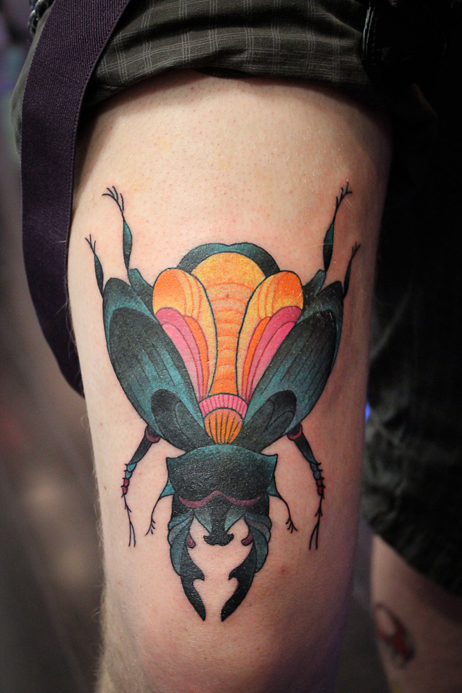 BEETLE LOVE, Done by Madame Tattoo, www.madametattoo.com.