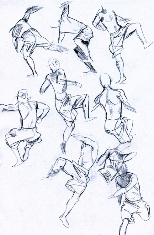 ren-ne-rei: super quick doodles for practice and chillout!  drawn from parkour and tricking videos